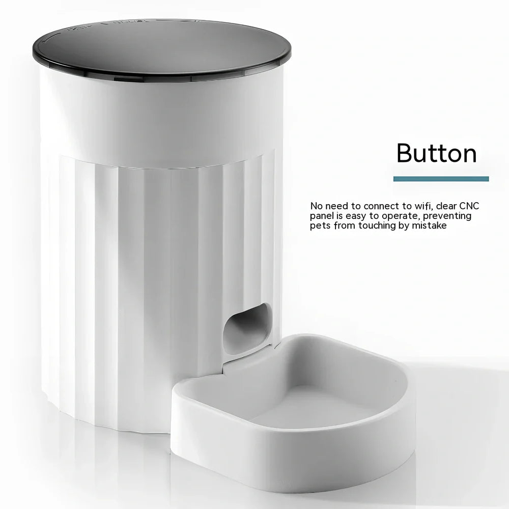 Automatic wifi pet feeder with 3-litre capacity in matcha green colour with digital display