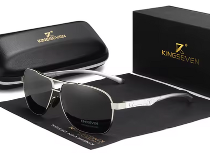 Men's Aviator Sunglasses with Polarised HD Lenses: Reduce Glare by 99% and Enhance Contrast for Clearer Vision in Bright Conditions