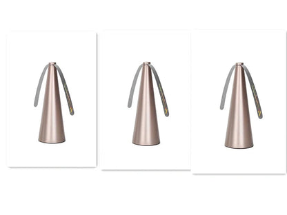 Black fly repellent fan measuring 8.2x8.2x24cm with USB cable for insect protection during meals