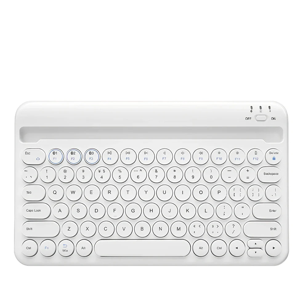 Bluetooth wireless keyboard with 8-metre range and 200-hour battery life in multiple colour options
