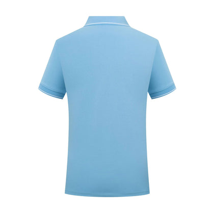 Cotton striped short sleeved workwear T-shirt in pink, navy blue and white, sizes S to 5XL