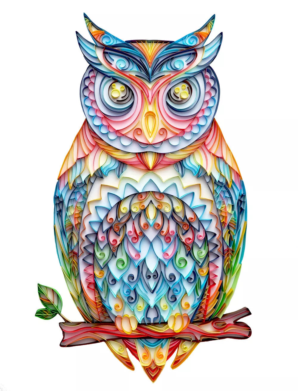 Handmade quilted paper painting craft kit with tools and materials for DIY decor