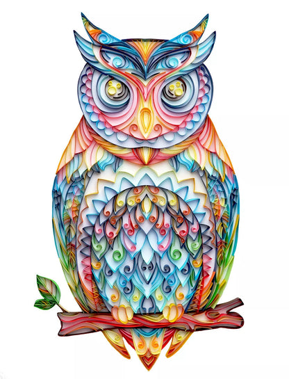 Handmade quilted paper painting craft kit with tools and materials for DIY decor