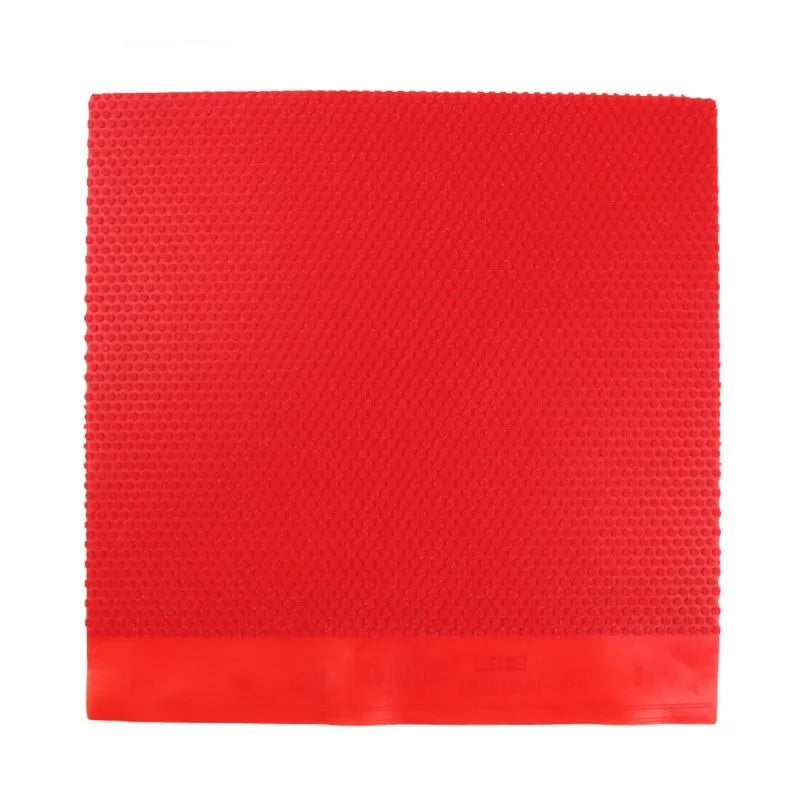 Table tennis racket rubber with small particle surface texture in black and red colour options