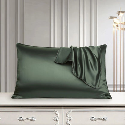 Mulberry silk pillowcase 48x74cm in palace luxury style with inlaid rope weave texture.