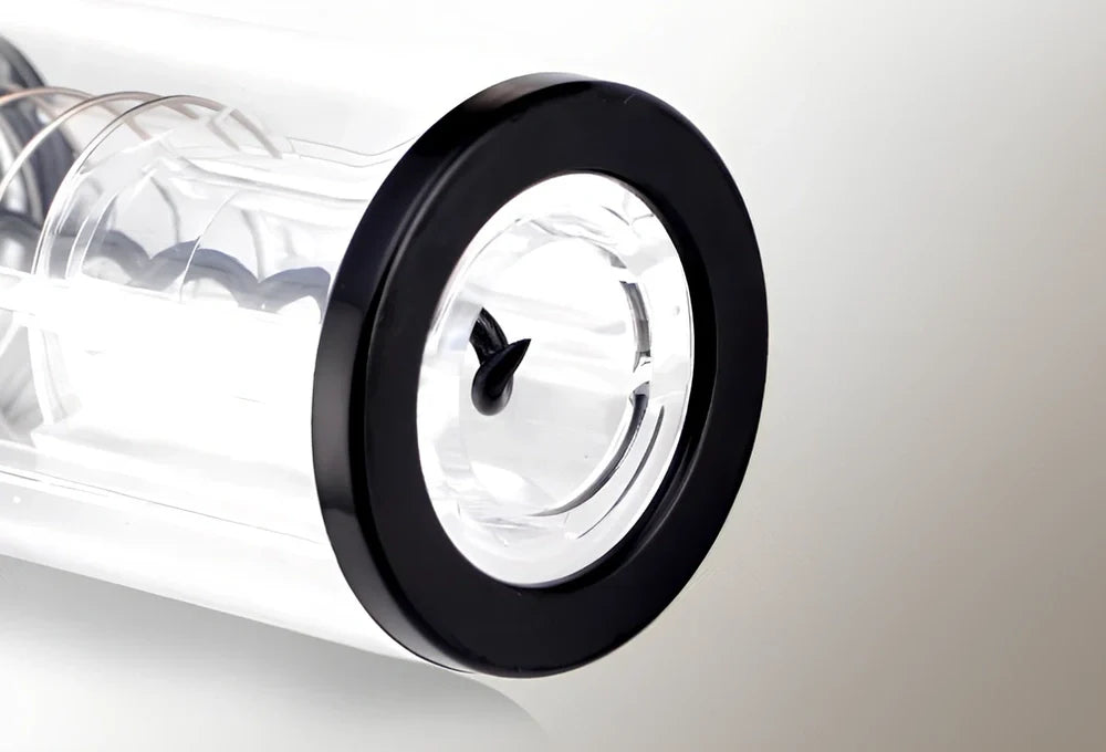 Black electric wine bottle opener with automatic cork removal and integrated foil cutter