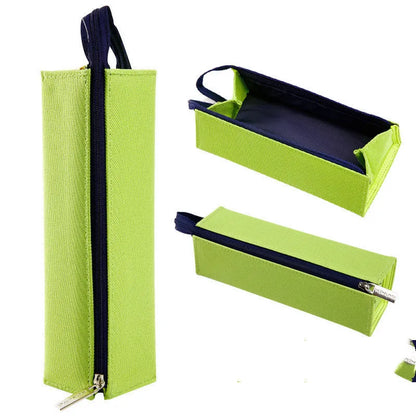 Large capacity pencil case for girls showing multiple colour and material options including silicone novelty designs