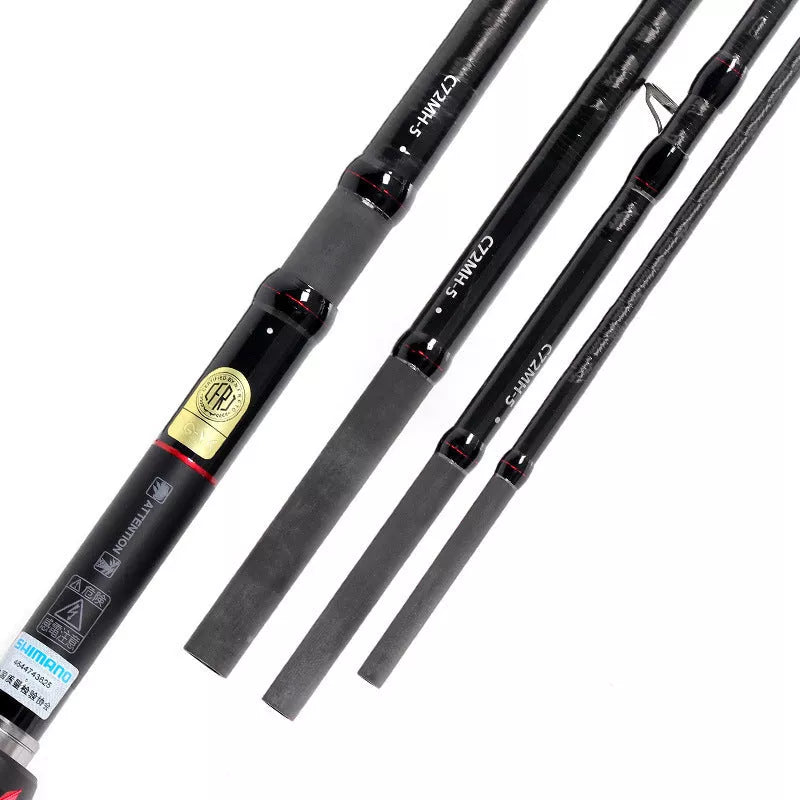 Portable multi-section carbon fishing rod for travelers, lightweight and durable