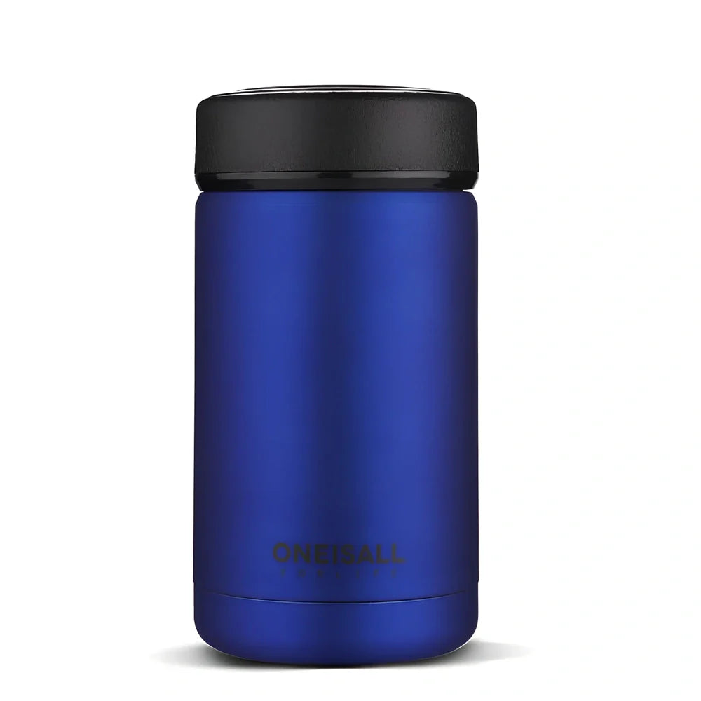 ONE IS ALL 400ml stainless steel insulated cup with 7.5cm diameter, black colour option