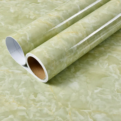 Premium peel-and-stick marble-look wall panels in various colors and sizes for kitchen and bathroom renovations