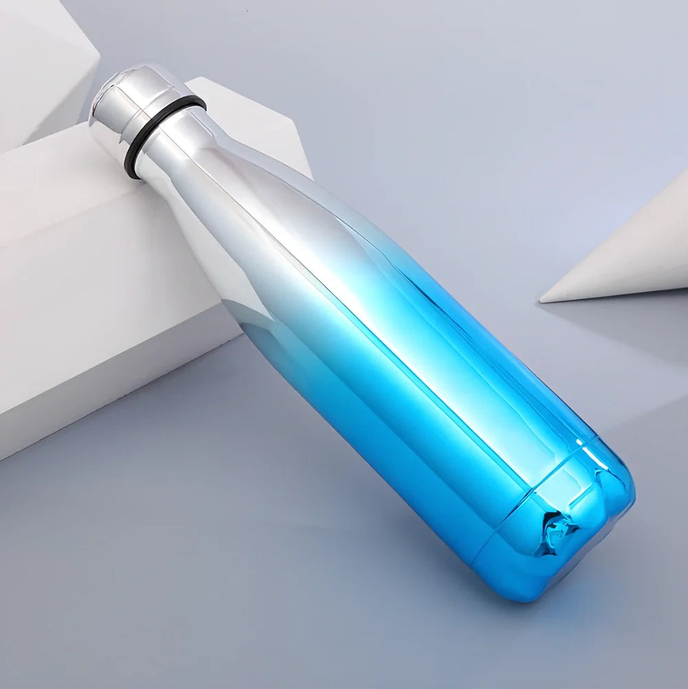 Stainless steel thermal water bottle with 500ml capacity and vacuum insulation technology
