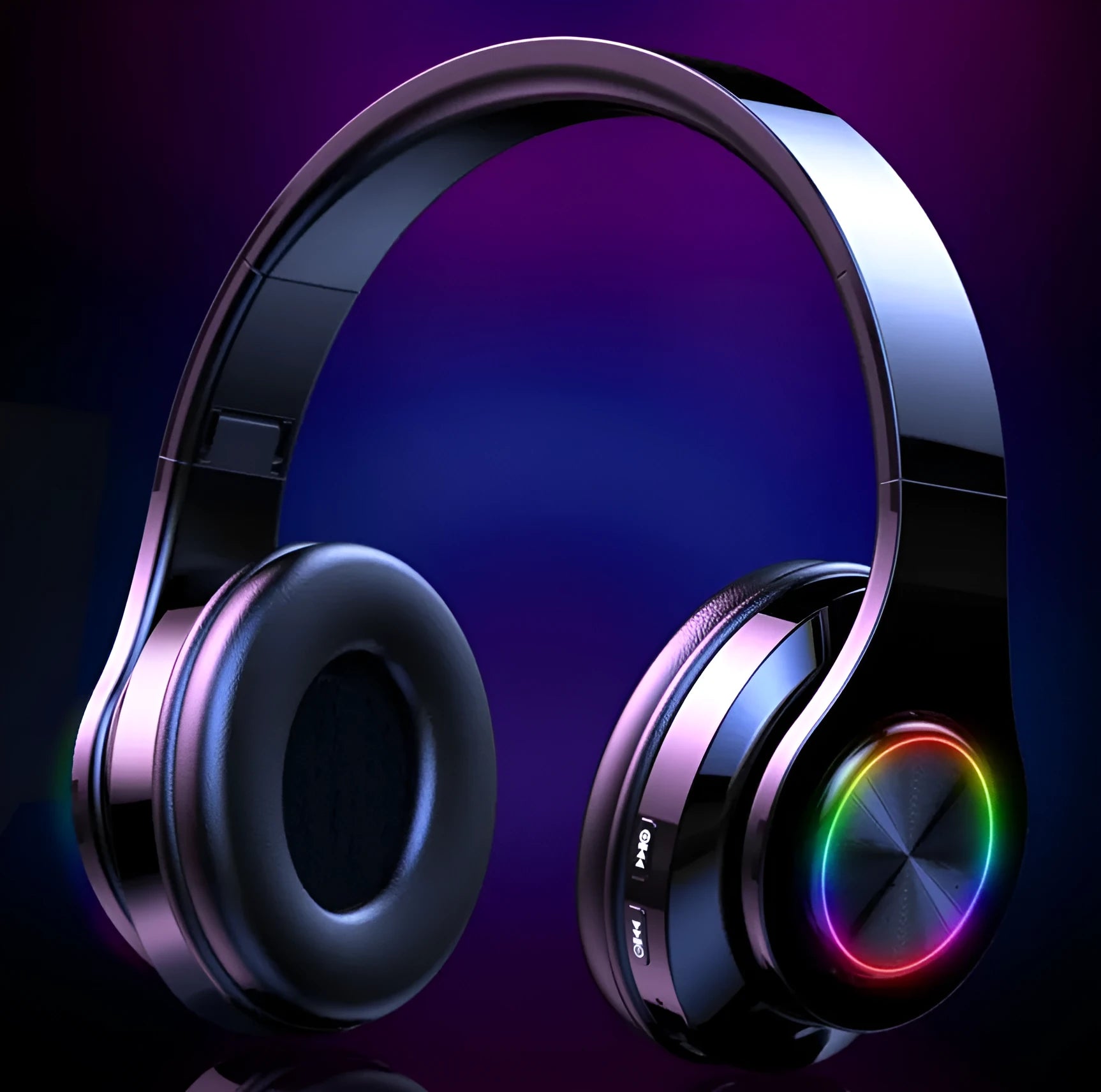 T6 wireless Bluetooth over-ear headset with microphone for calls and music