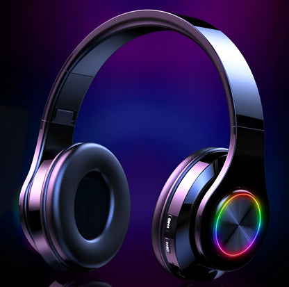 T6 wireless Bluetooth over-ear headset with microphone for calls and music