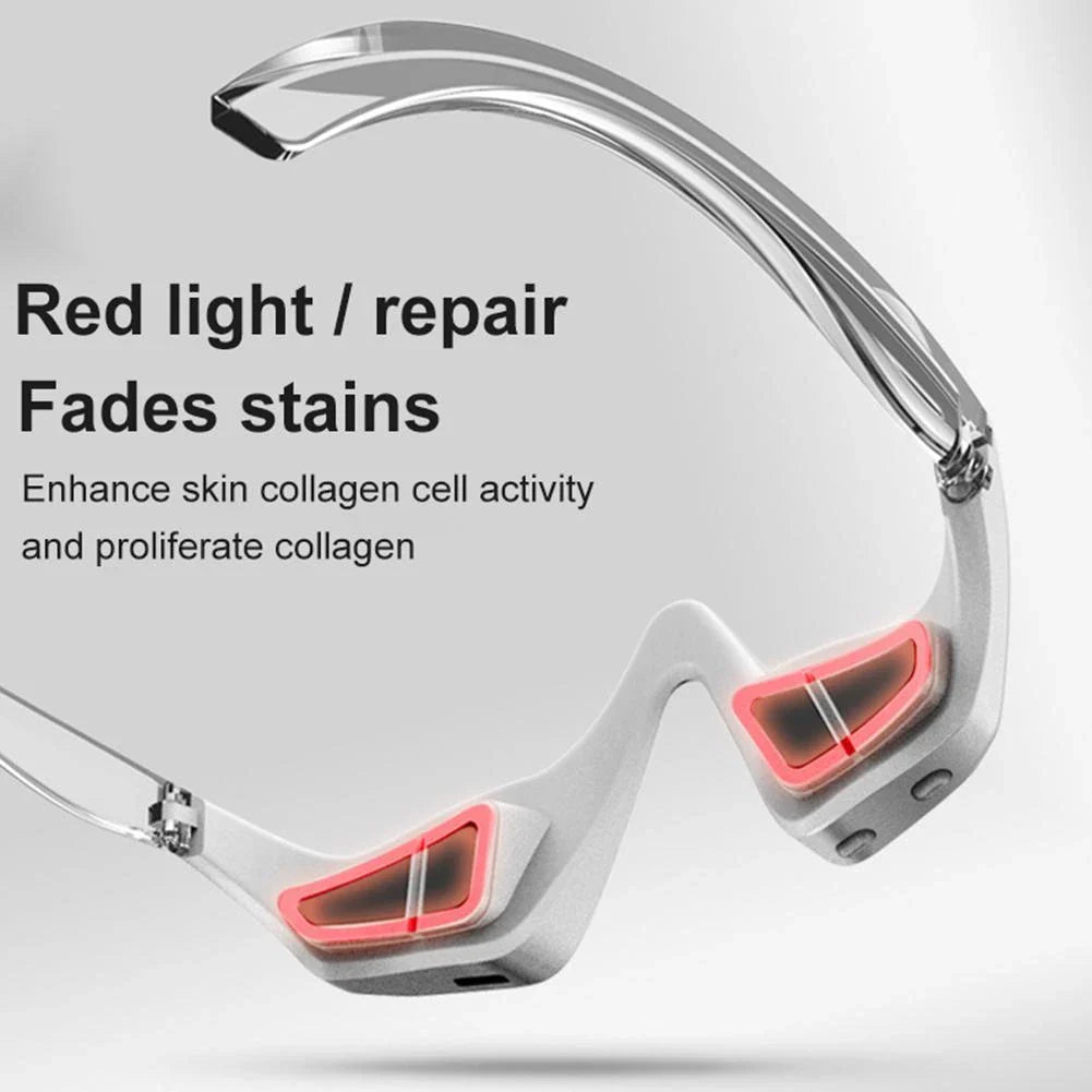 Rechargeable eye massager with micro-current technology to reduce wrinkles, dark circles, and eye puffiness