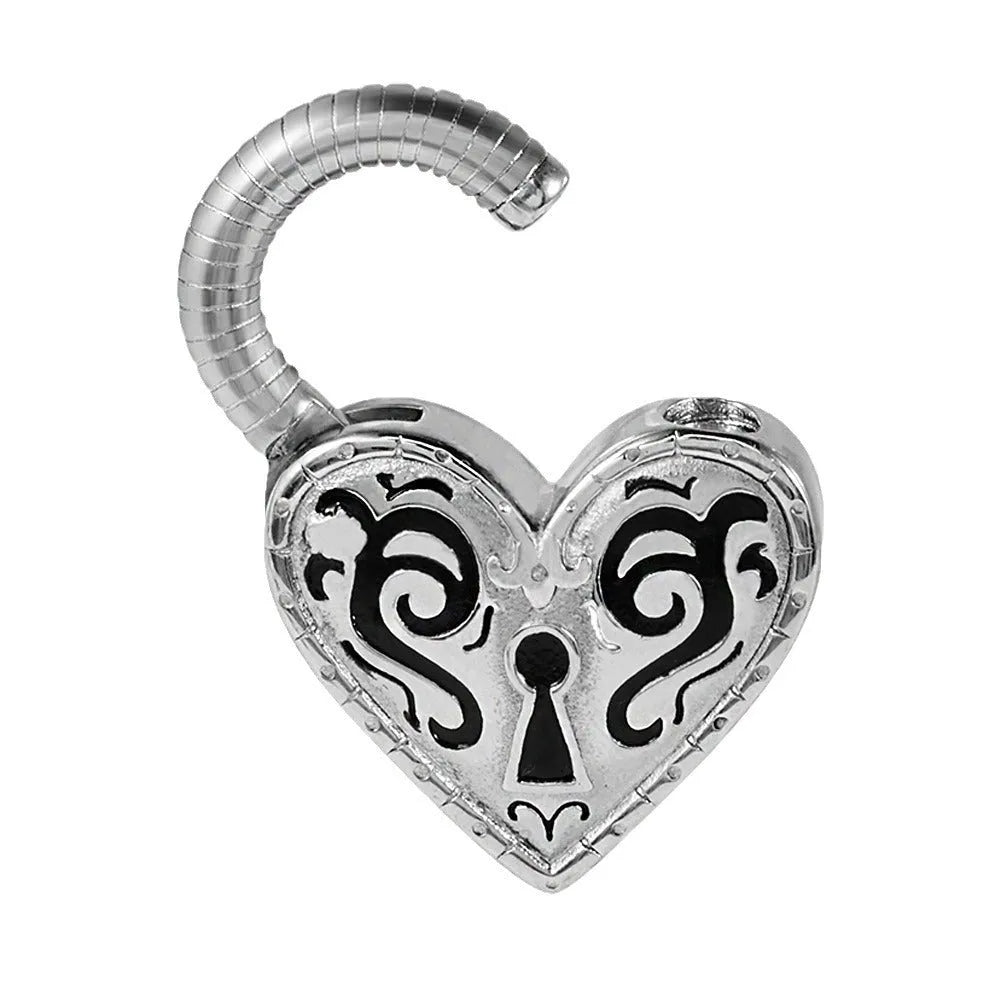 Women's heart-shaped fashion earrings in stainless steel with gold or steel colour electroplating