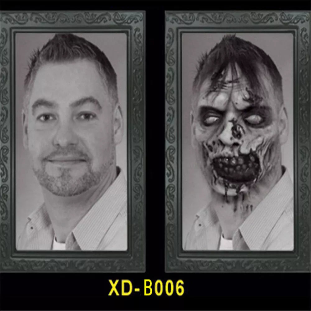 3D People Ghost Festival Changing Photo Frame with visual illusion effect for Halloween