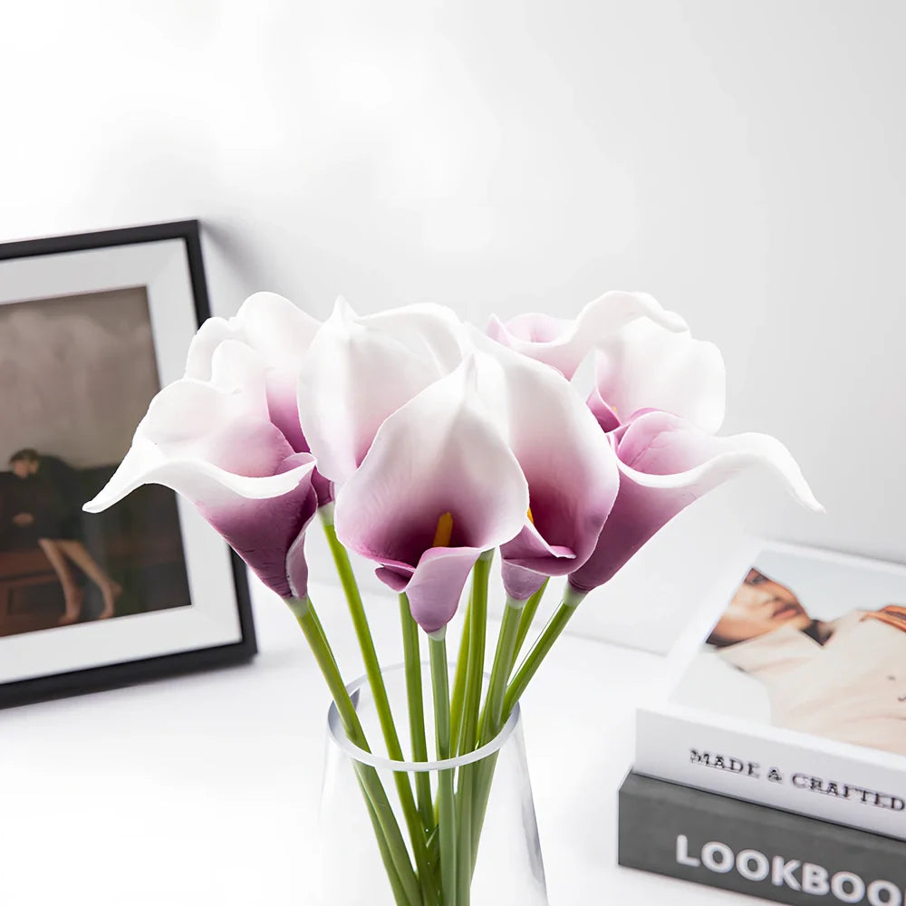 Polyurethane decorative flowers with 35cm stems in multiple colours for wedding and home decor