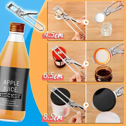Master Opener stainless steel adjustable bottle can opener with 19cm length and non-slip handle