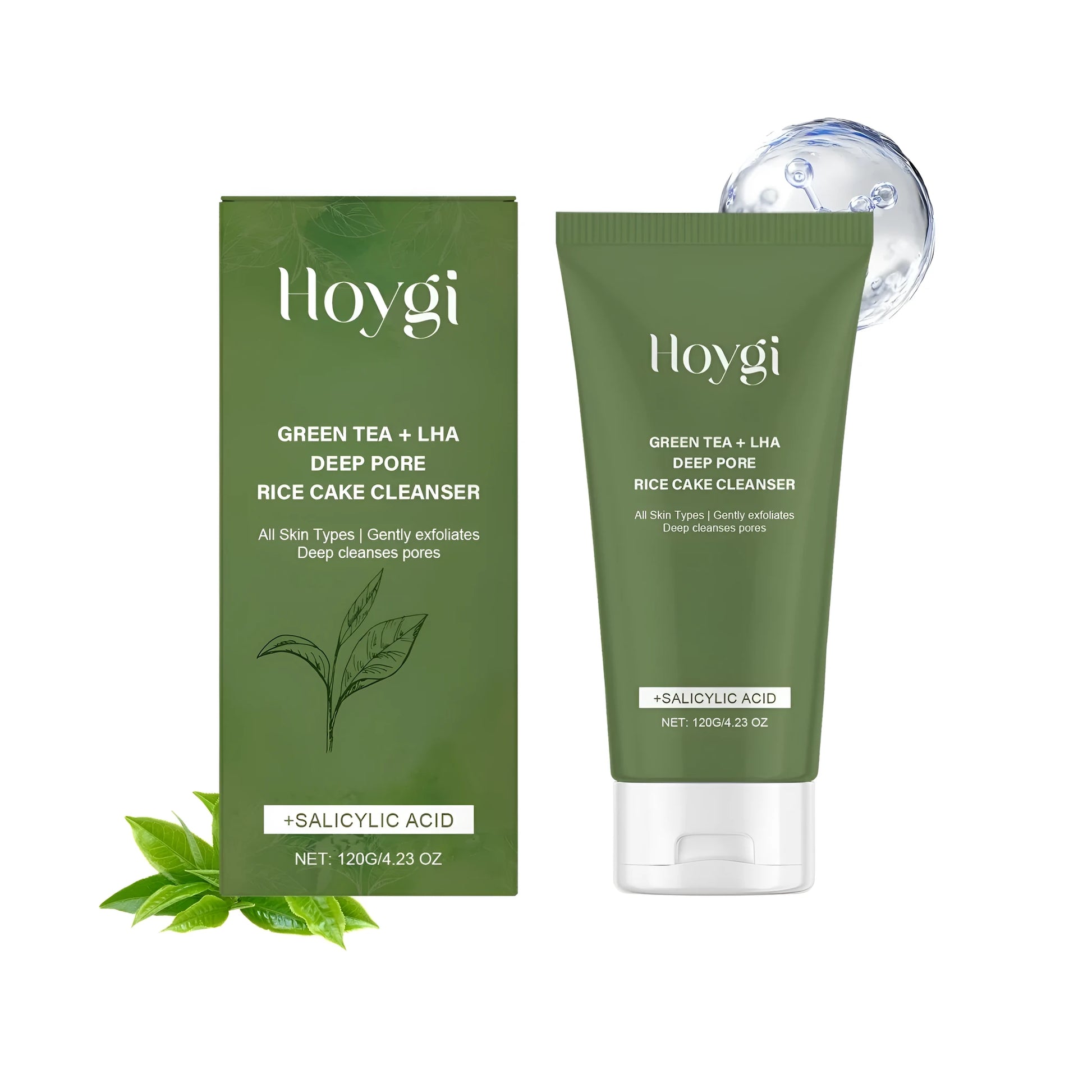 120g green tea salicylic acid cleansing milk bottle for facial cleansing