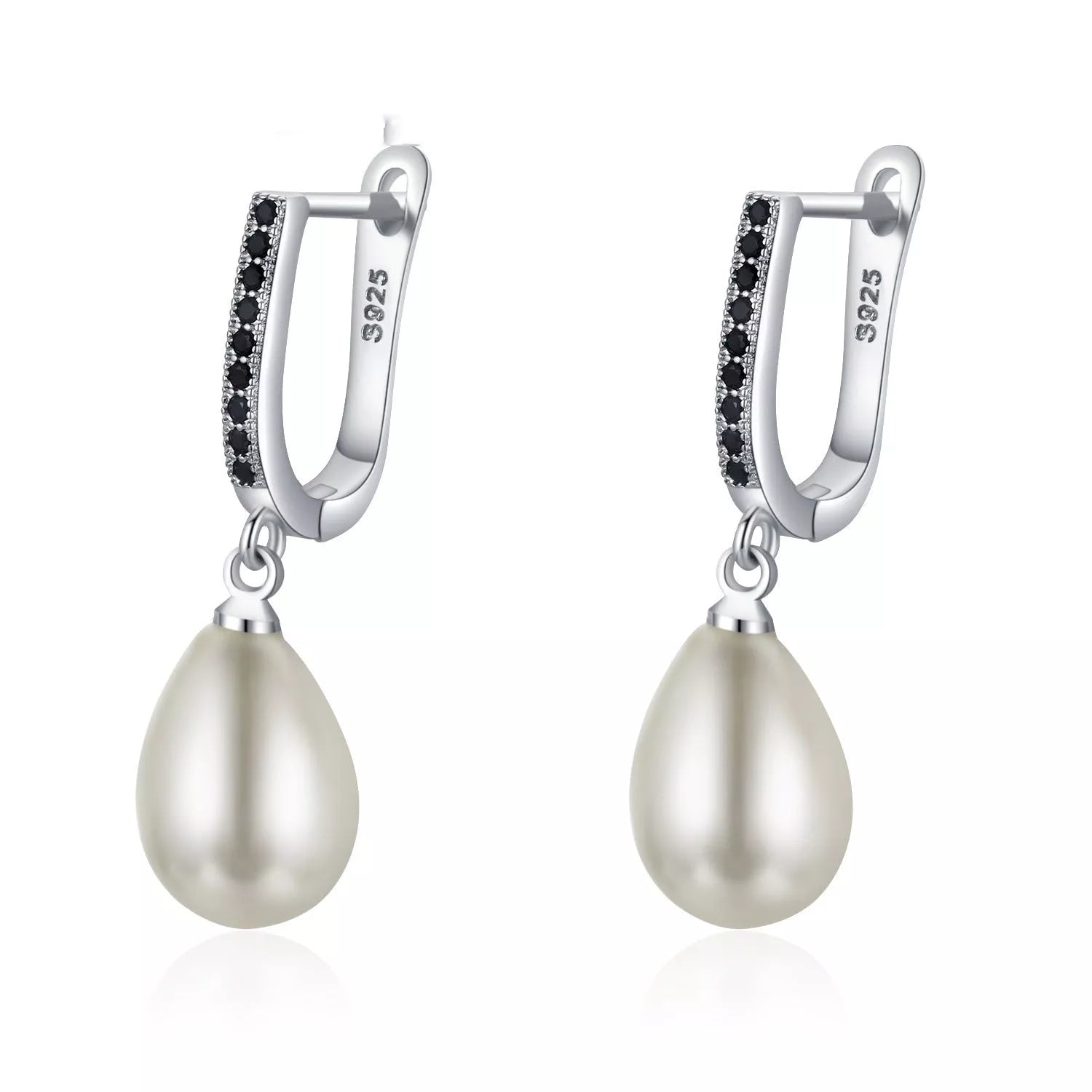 Black circle full rhinestone zircon earrings for women, elegant and affordable fashion jewelry