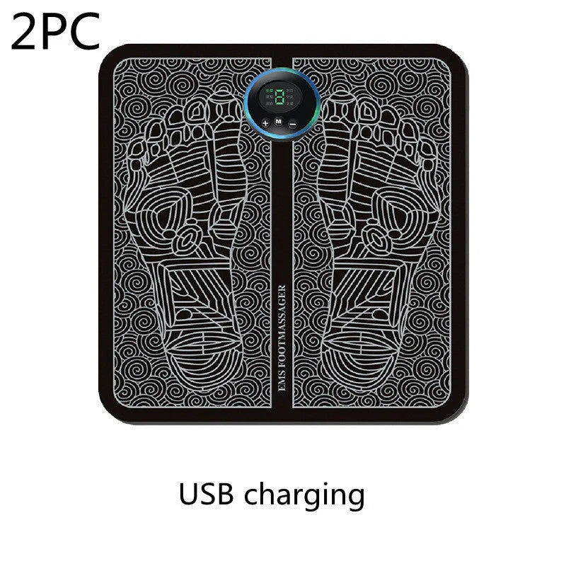 EMS Foot Massager Mat with adjustable modes and USB charging for foot relief