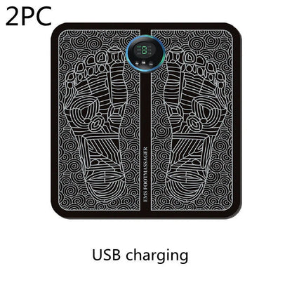 EMS Foot Massager Mat with adjustable modes and USB charging for foot relief