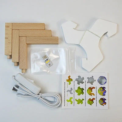 Bedside Moon Spherical Simple Small Table Lamp in various colors with USB interface