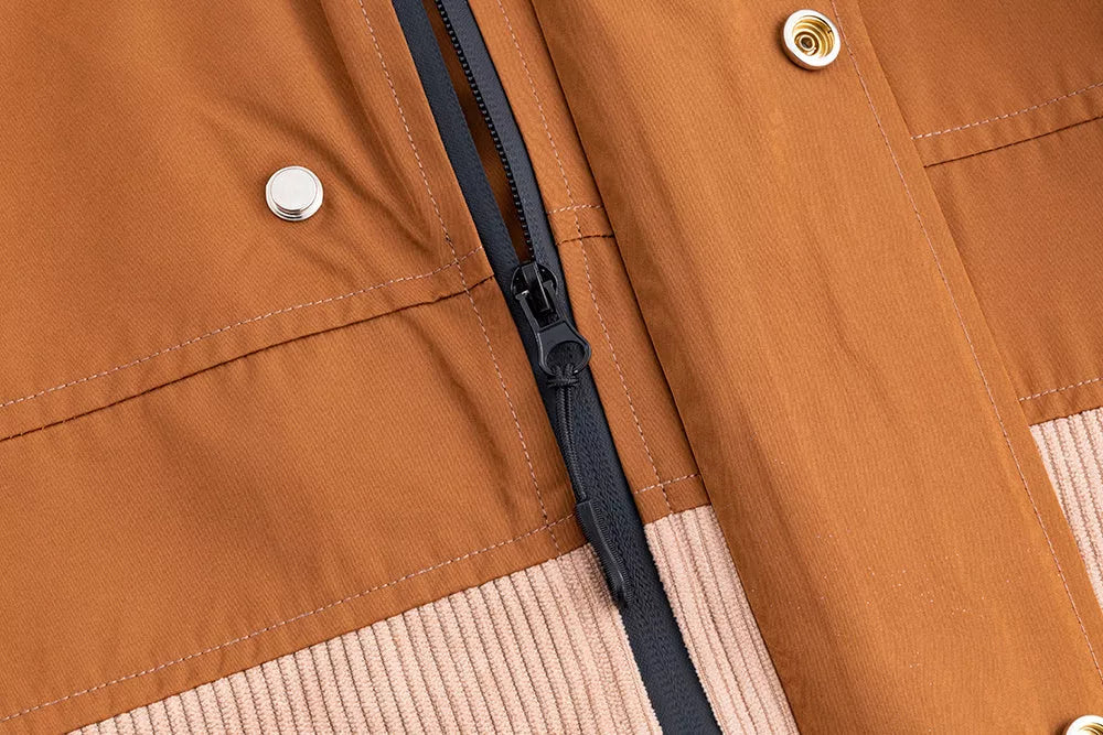 Men's coffee-colored outdoor assault suit with rainproof and windproof features