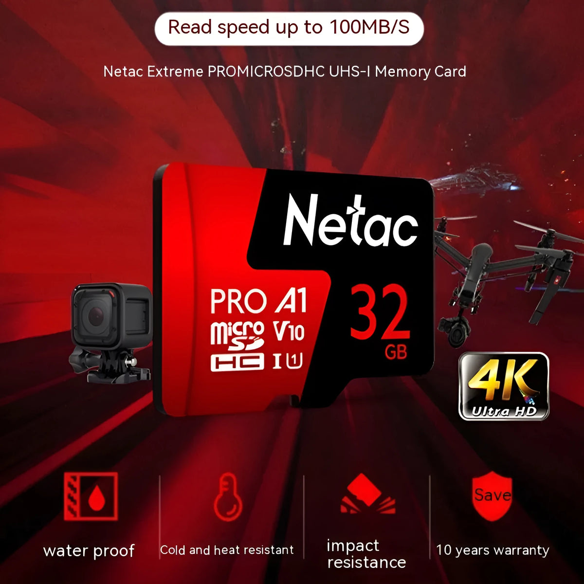TF memory card for driving recorder and surveillance camera with capacity options up to 256GB