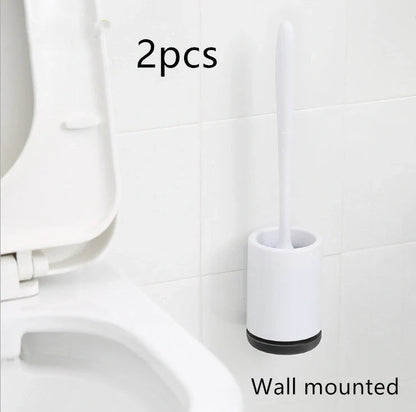 Non-stick Hair Soft Plastic Brush Head Toilet with ergonomic handle and TPR bristles for effective cleaning