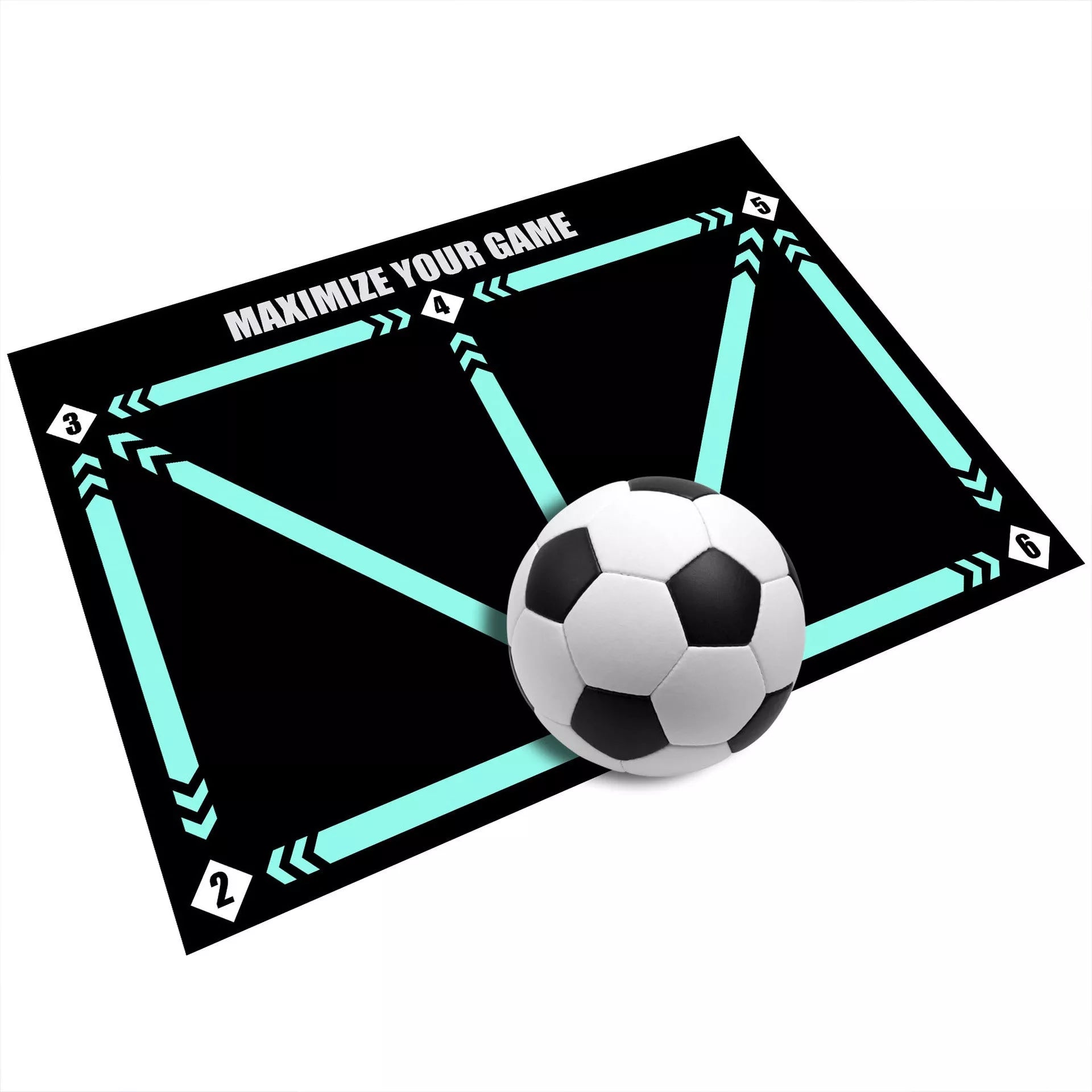 Non-slip football training mat, 60X90CM, black, for enhanced practice sessions
