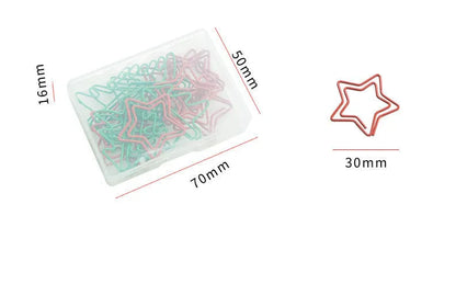 18 colourful Christmas-themed special-shaped metal paper clips in OPP bag packaging