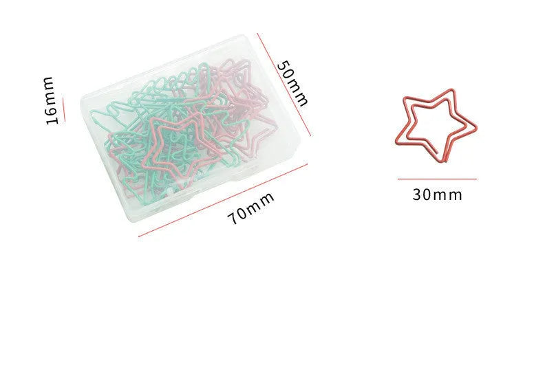 Metal paper clips 18 pieces Christmas creative special-shaped colour paper clips for storage of learning materials and office use, colourful Christmas series OPP bag packaging