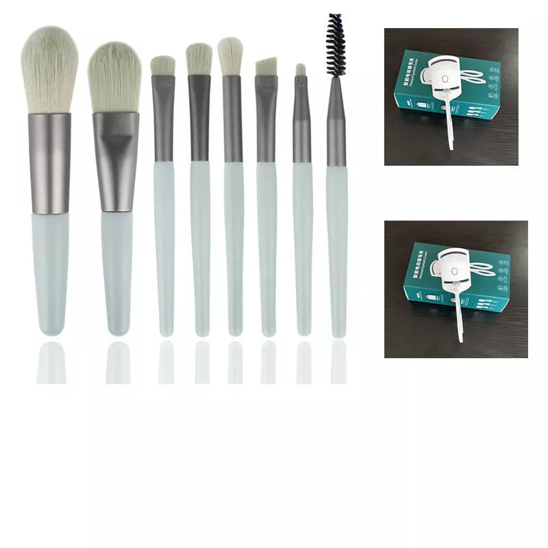 Electric Heating Eyelash Curler in white, pink, and green colors for safe, effective lash curling