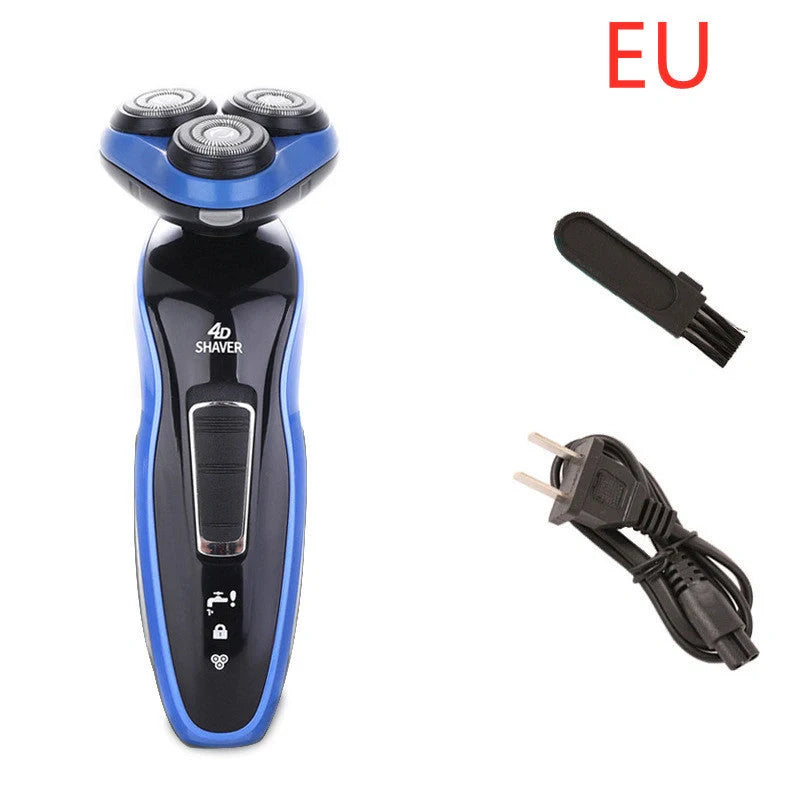 4-in-1 electric shaver for men with triple blade, rechargeable trimmer
