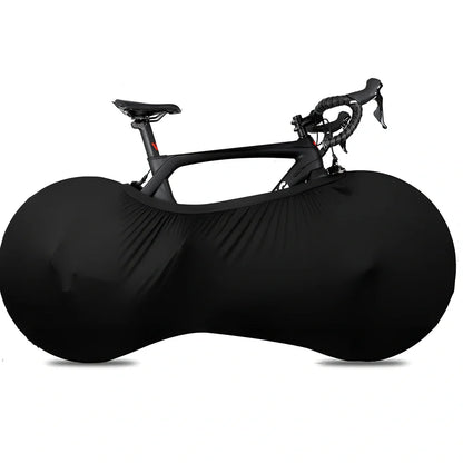 Bicycle wheel dust cover with elastic opening showing 149cm length and 48-58cm height adjustment