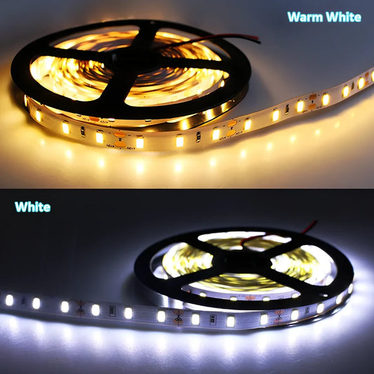 5m flexible LED strip light with 60 LEDs per metre, waterproof coating and adhesive backing