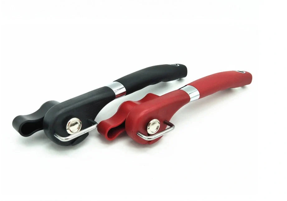 German quality can opener with ABS head, rubber handle, and DC53 blade