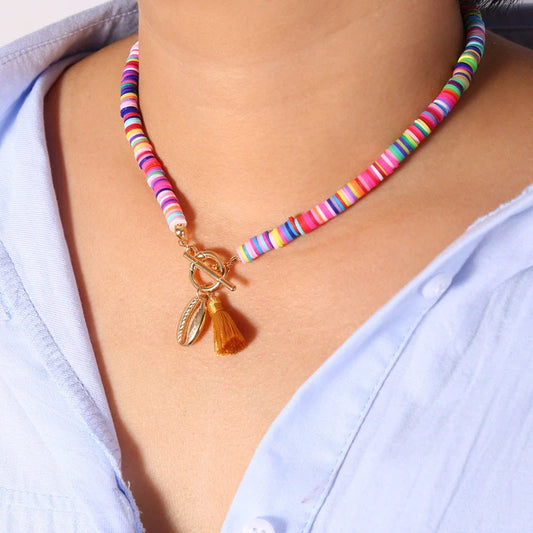 Chic Shell Tassel Necklace - Bohemian Charm for Effortless Style