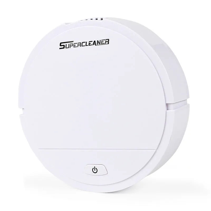 Black sweeping robot with mechanical cleaning functions for home floors up to 90 square metres