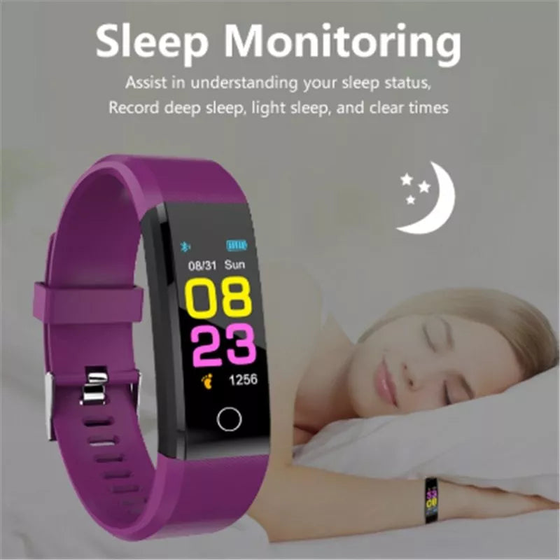 115plus Smart Band fitness tracker with heart rate monitor and color screen