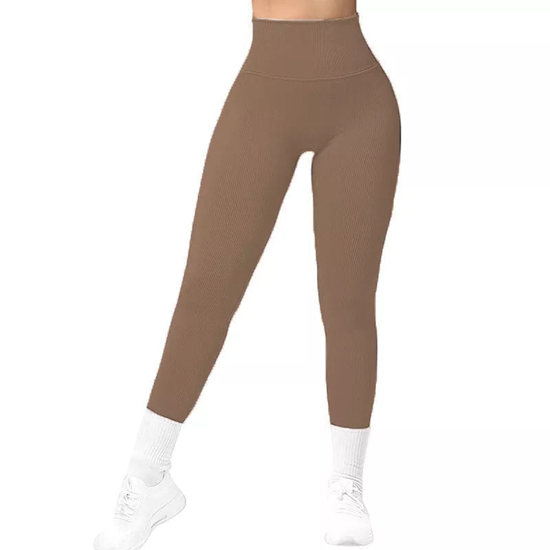 Women's high waist seamless leggings in various colors for fitness and casual wear