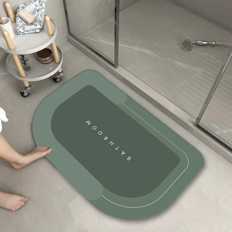 Blended machine-woven floor mat in an oval shape, showing the Lake Baikal Blue colour option.