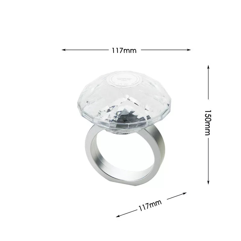 Diamond Ring Projector Lamp with dimmable ambient light for bedroom decoration