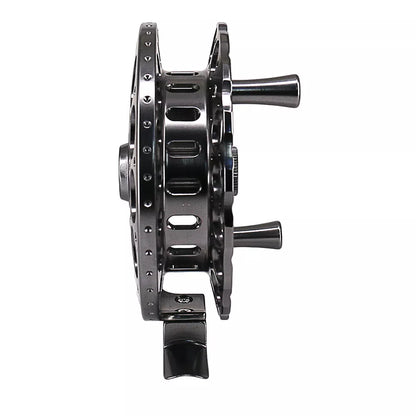 Full metal raft fishing reel with 1:1 speed ratio in red