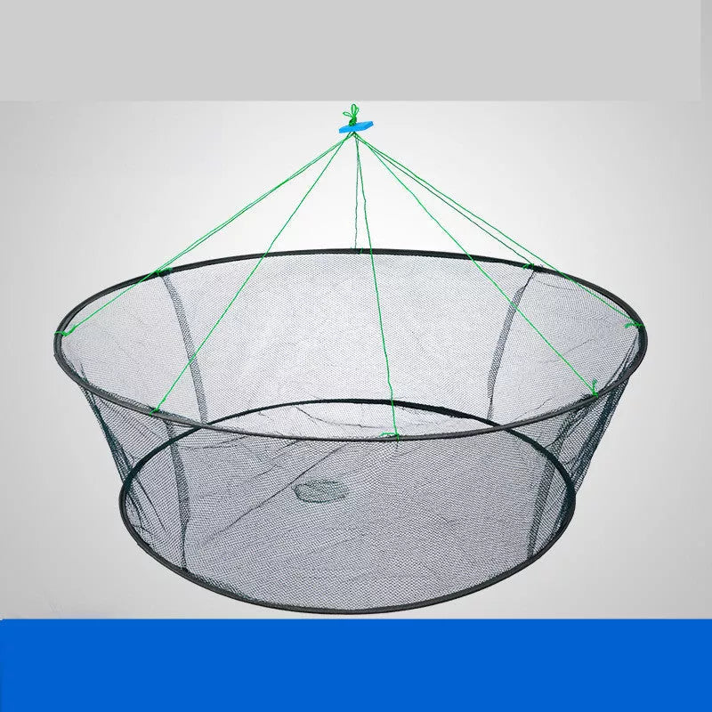 Green folding mouth net moving fishing gear for prawn catching