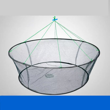 Green folding mouth net moving fishing gear for prawn catching