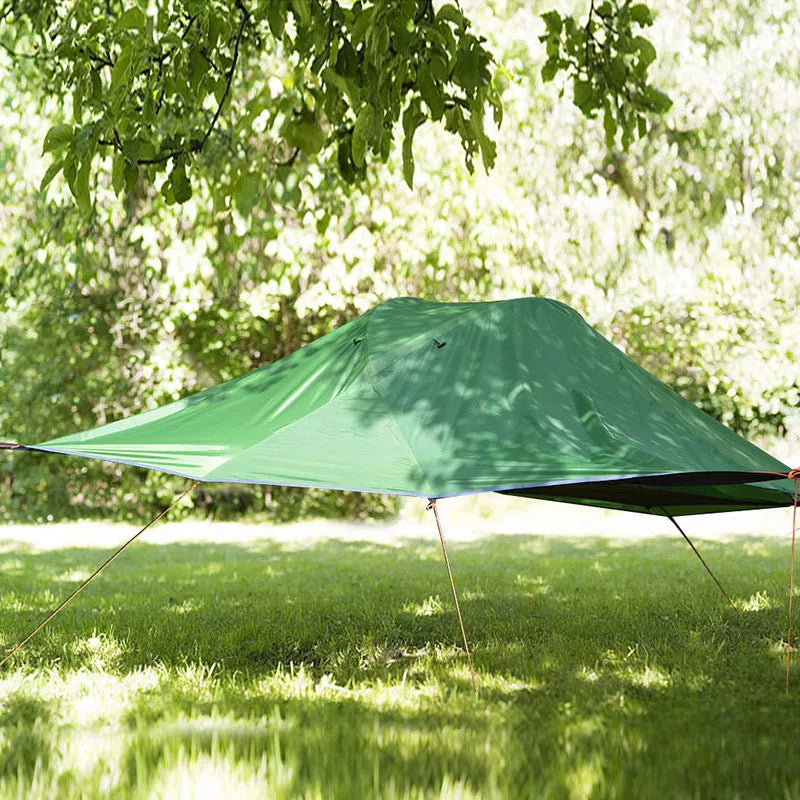 Waterproof hanging tree tent with mosquito net and aluminum poles for camping