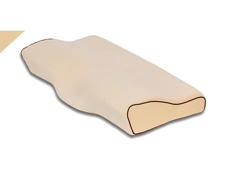 Butterfly shape memory foam pillow 50x30cm in blue with slow rebound filling for neck support