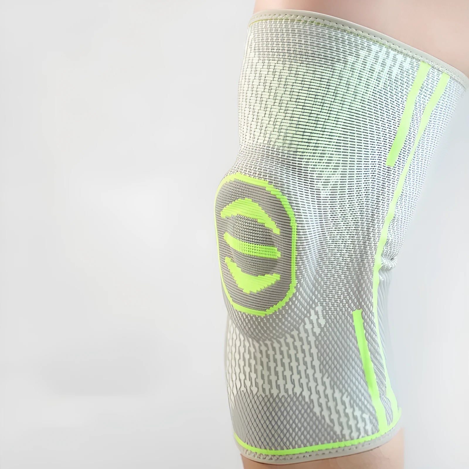 A pair of blue cotton knee pads for mountaineering and sports protection.